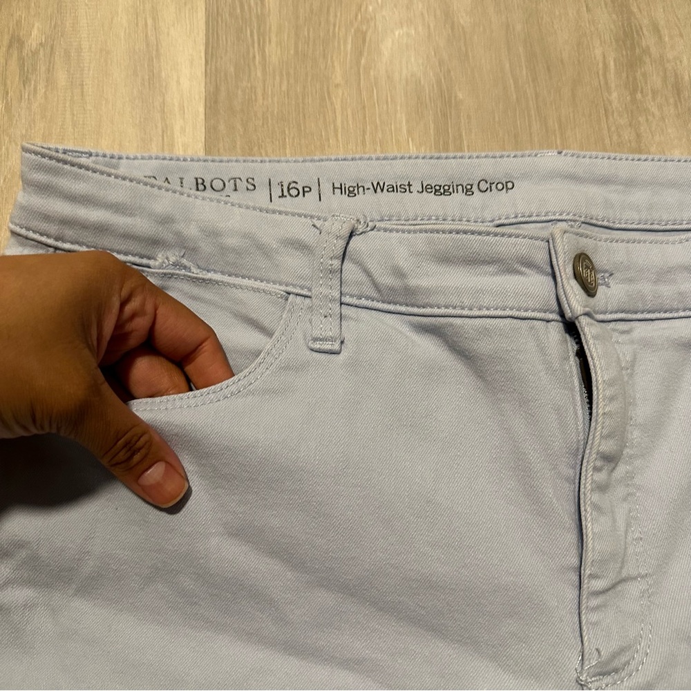 Talbots Light Blue High Waist Jegging Crop Jeans Sz 16P - Picture 8 of 10